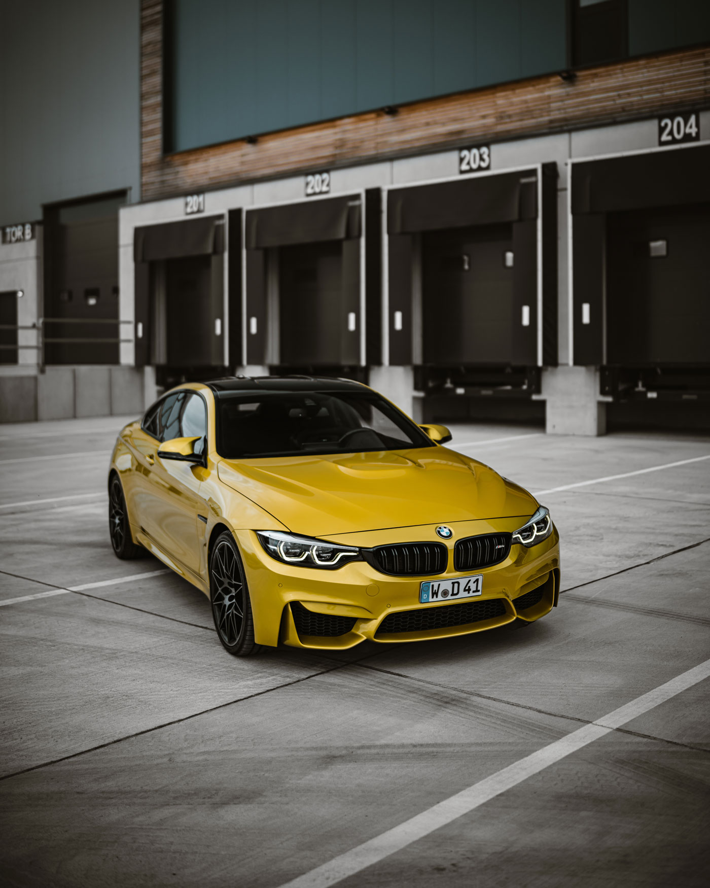 Frontaufnahme eines BMW M4 Competition